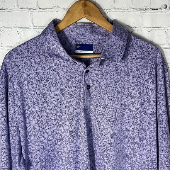 Jack Nicklaus Luxtouch Purple Geometric Golf Polo shirt size XL - Picture 2 of 7